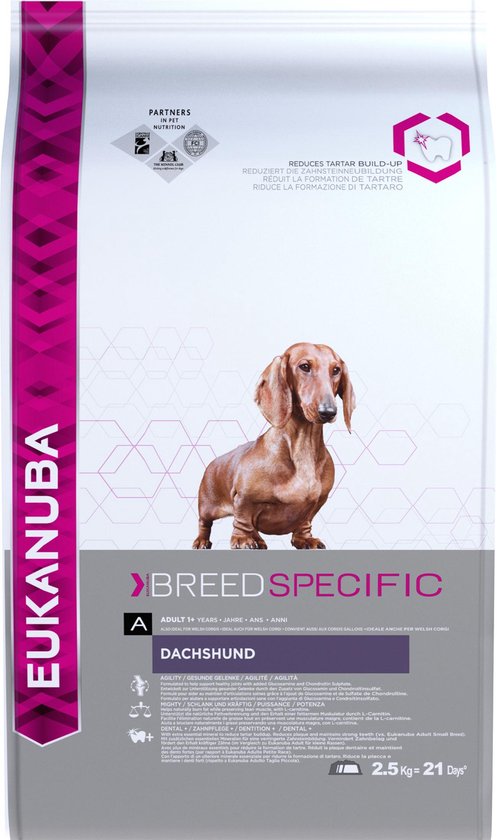 Eukanuba - Dachshund/Teckel - Breed Specific - Kip - Hondenvoer - 2.5kg