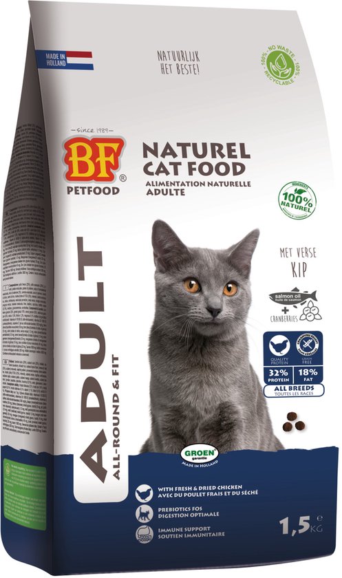 Biofood - Bf Ncf Adult - Fit - Kattenvoer - Kip Vis Zalm 1.5kg