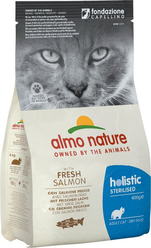 Almo Nature - Holistic Droogvoer voor gesteriliseerde katten - Zalm 400 gram