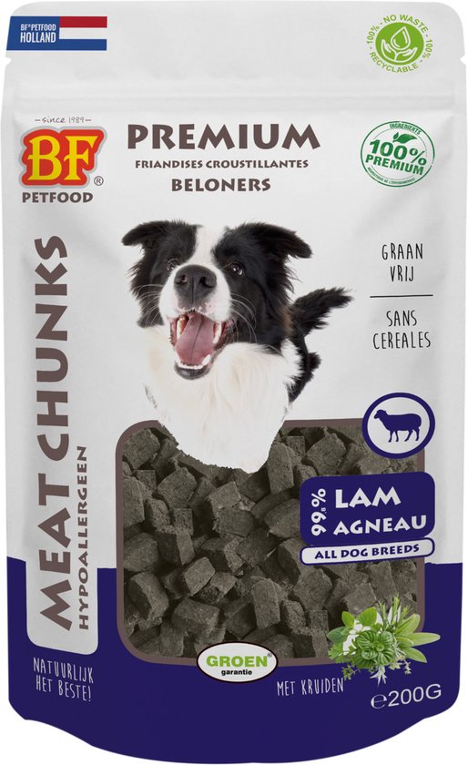 Biofood - Bf Meat Chunks 200g - Hondensnacks - Lam