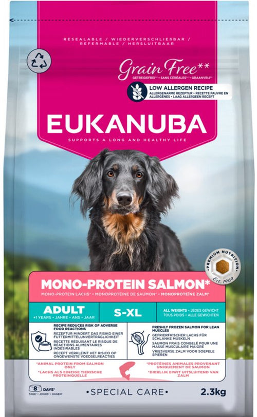 Eukanuba - Hondenvoer Droog Special Care Adult Mono - Protein Zalm - 2,3kg