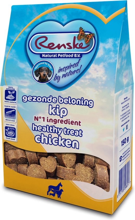 Renske - Gezonde Beloning Hartjes Kip - 150g