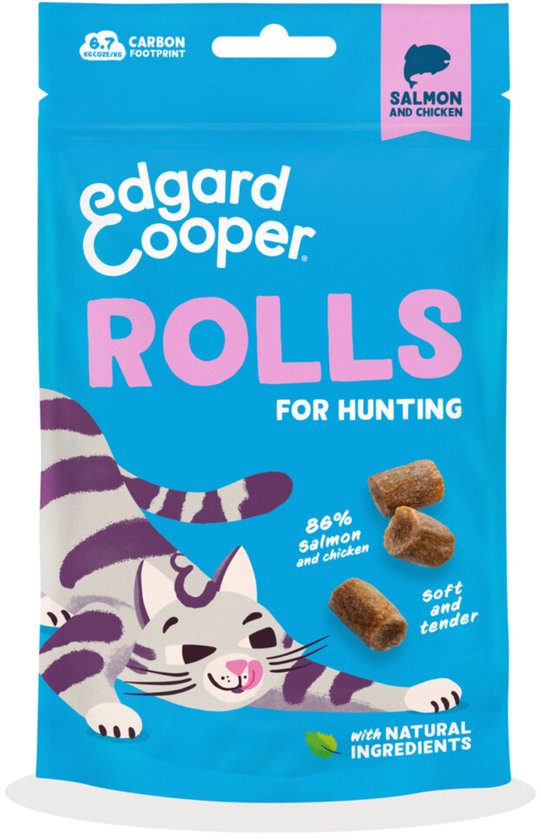 Edgard & Cooper - Edgard&Cooper Rolls - Kattensnack - Zalm 45g
