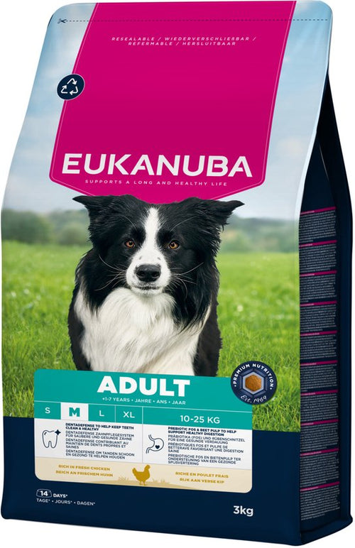 Eukanuba - Adult Medium Breed Kip - Hondenbrokken - 3kg
