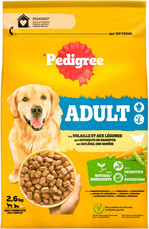 Pedigree - Adult Kip&Groente - Hondenvoer - 2.6kg