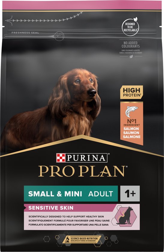 Pro Plan - Small&Mini Adult Sensitive Skin - Hondenvoer - Zalm - 3kg