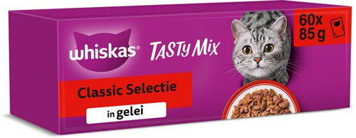 Whiskas - Kattenvoer - Adult 1+ - Classic Selectie in Gelei - 60x85g