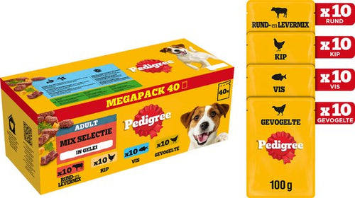 Pedigree - Hondenvoer - Mix Selectie in gelei - Maaltijdzakjes
