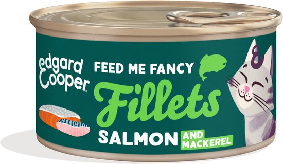 Edgard & Cooper - Cat Fillets Mackarel/Salmon - 1 x 70g - Natvoeding Kat