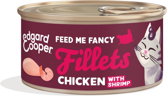 Edgard & Cooper - Cat Fillets Chicken/Shrimp - 70g - Natvoeding Kat