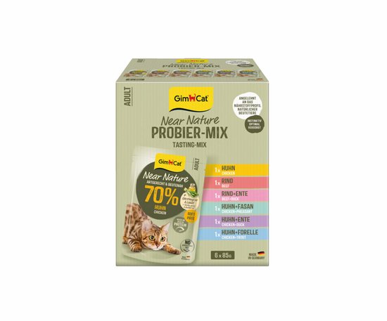 GimCat - Kattenvoer Near Nature Mix - 6 x 85g