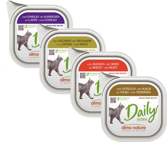 Almo Nature - Daily - Konijn - Kuipje - 32 x 100g