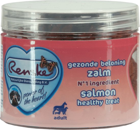 Renske - Gezonde Beloning Hartjes - Zalm - 100g