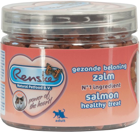 Renske - Kat Beloning Hartjes 100g - Zalm