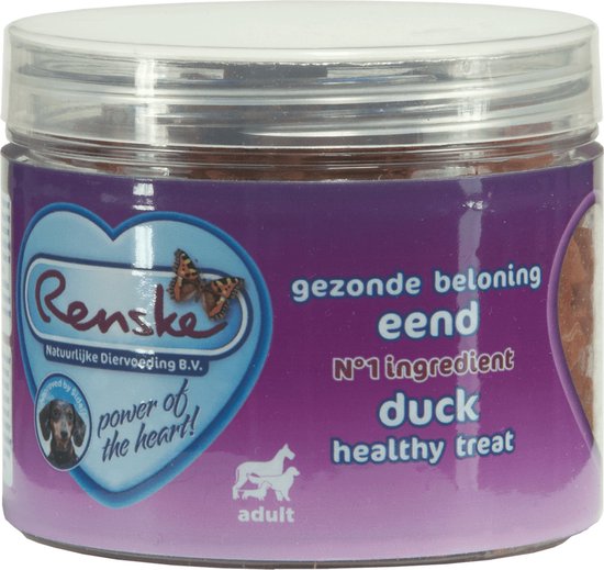 Renske - Gezonde Beloning Hartjes - Eend - 100g