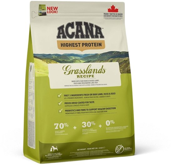 Acana - Regionals Grasslands Dog Lam&Eend&Witvis - Hondenvoer - 2kg