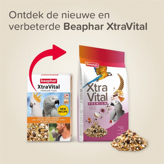 Beaphar - Xtra Vital Papegaaienvoer - Vogelvoer - 1kg