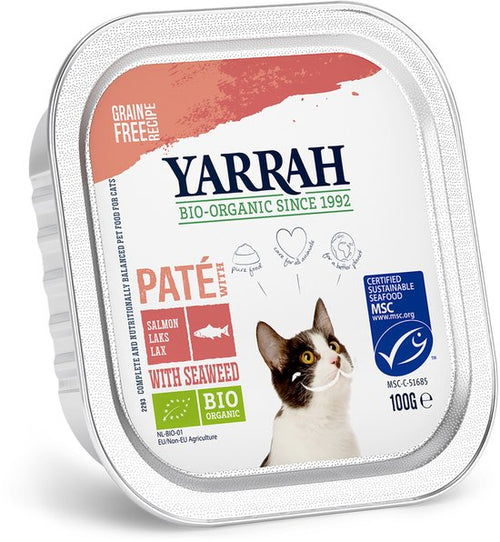 Yarrah - Bio Kattenvoer Paté Zalm 100g