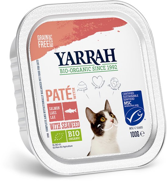 Yarrah - Bio Kattenvoer Paté Zalm 100g