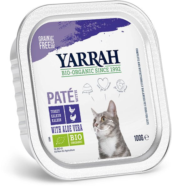 Yarrah - Bio Kattenvoer Paté Kip - Kalkoen 100g