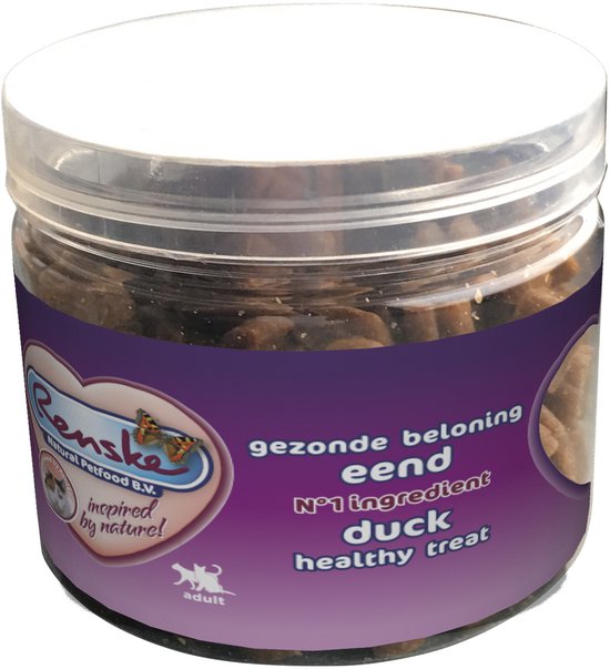 Renske - Kat Beloning Hartjes 100g - Eend