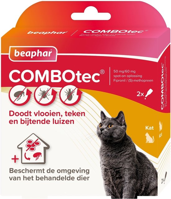 Beaphar - Combotec Kat - Anti vlooien en tekenmiddel