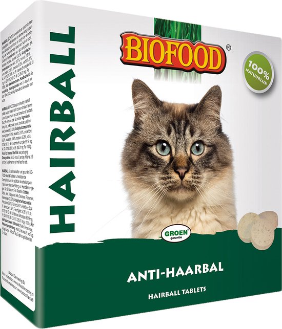 BIOFOOD - KATTENSNOEPJE MET KATTENGRAS/KRUIDEN/ZEEWIER 100 ST