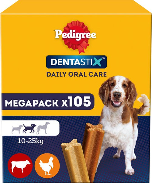 Pedigree - Dentastix - Medium Hond - Gebitsverzorging - 105 Kauwsnacks