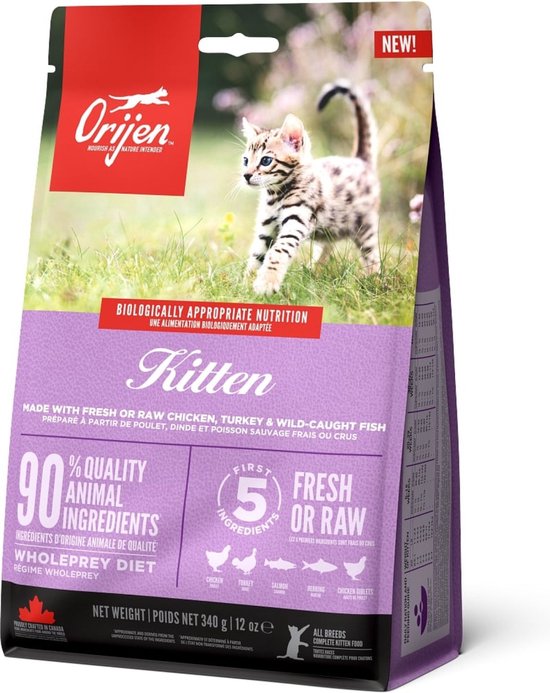 Orijen - Kitten Kip&Kalkoen&Zalm - Kattenvoer - 340g
