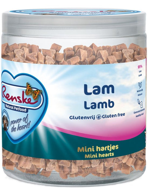 Renske - Gezonde Beloning Mini Hartjes - Verwensnacks - Lam 300g