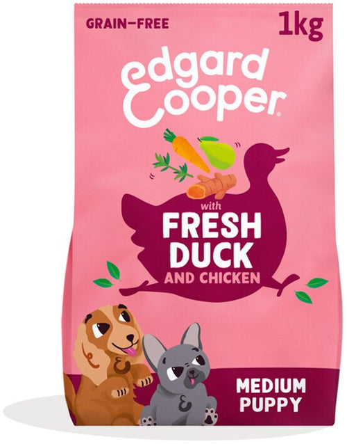 Edgard & Cooper - Edgard&Cooper Medium Puppy - Hondenvoer - Eend Kip 1kg