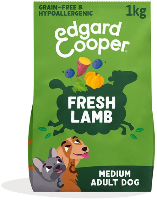 Edgard & Cooper - Edgard&Cooper Medium Adult Dog - Hondenvoer - Lam 1kg