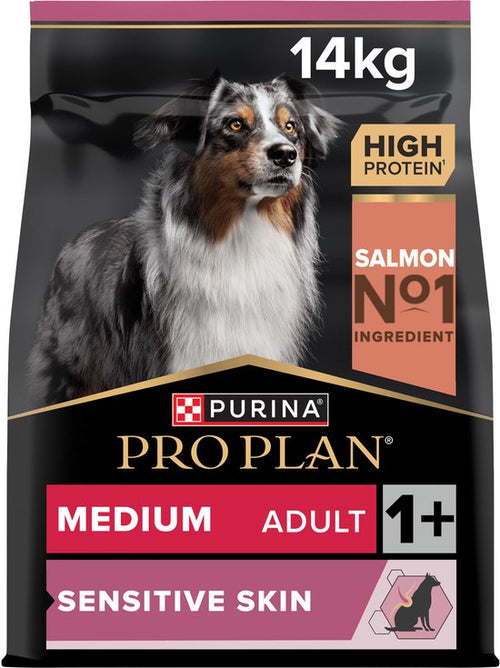 Pro Plan - Sensitive Skin Medium Adult - Hondenvoer - Zalm - 14kg