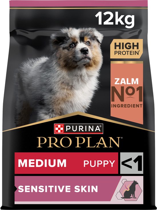 Pro Plan - PURINA® PRO PLAN® Sensitive Skin Medium Puppy - Hondenvoer - Zalm - 12kg