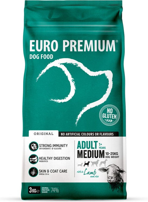 Euro - Premium - Adult Medium Lam - Rijst 3kg