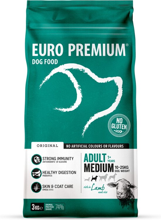 Euro - Premium - Adult Medium Lam - Rijst 3kg