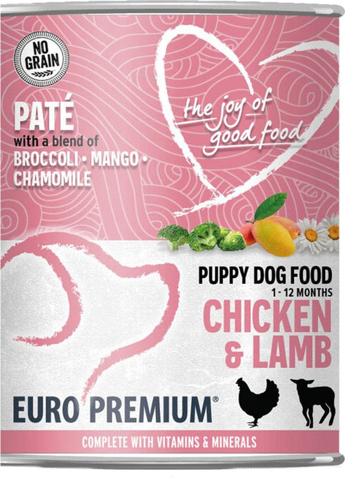 Euro - Premium - Paté Puppy Hondenvoer Nat Chicken & Lamb - 400g