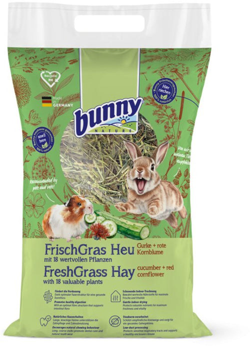 Bunny - Hooi Komkommer Nature - Natuurlijke Voeding met Rode Korenbloem - 500 Gram