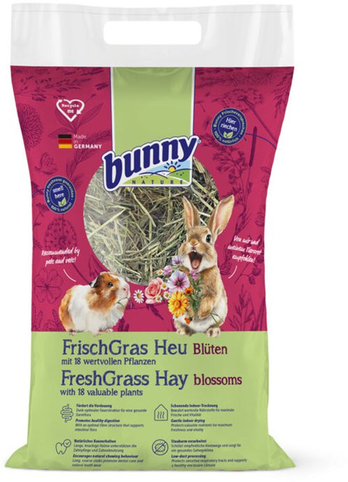 Bunny - Nature Knaagdiervoer Vers Gras Hooi Bloesem - 500g