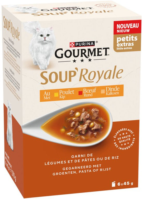 Gourmet - Kattenvoer Nat Soup Royale Rund - 6x45g