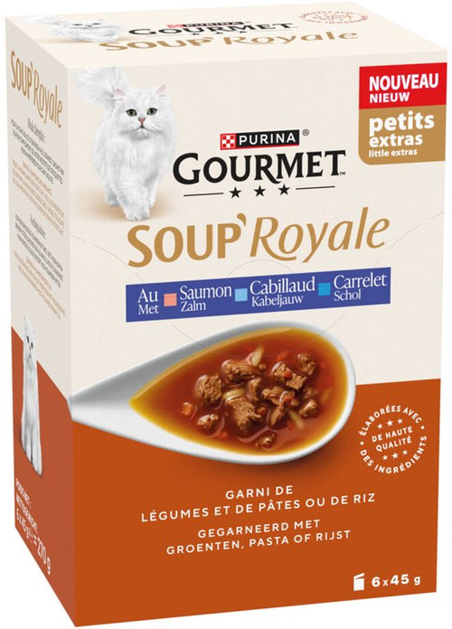 Gourmet - Kattenvoer Nat Soup Royale Zalm - 6x45g