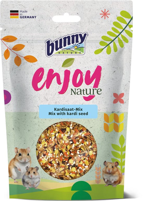 Bunny - Kardizaad Mix 120g - BUNNY NATURE - Natuurlijke Snack voor Knaagdieren - Geschikt voor Hamsters, Muizen, Gerbils, Ratten