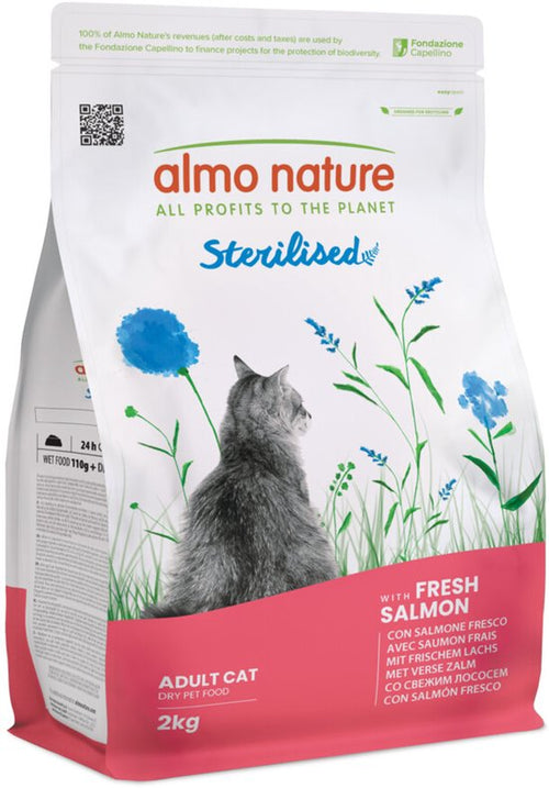 Almo Nature - Holistic Droogvoer voor Gesteriliseerde Katten - Zalm 2kg