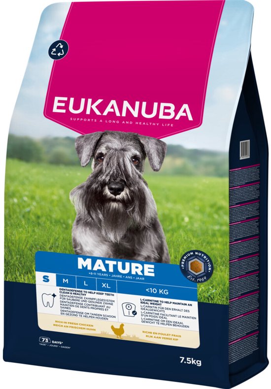 Eukanuba - Hondenvoer Droog Life Care Dog Mature Small Kip - 7,5kg