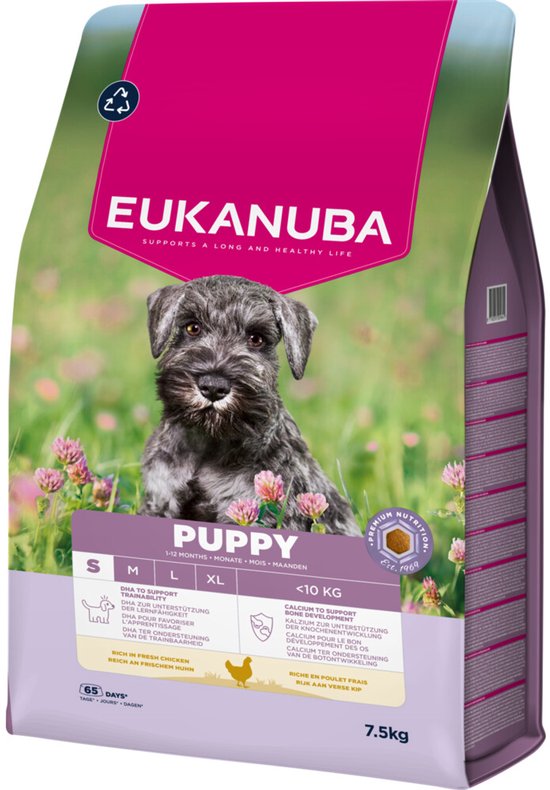 Eukanuba - Hondenvoer Droog Life Care Dog Puppy Small Kip - 7,5kg