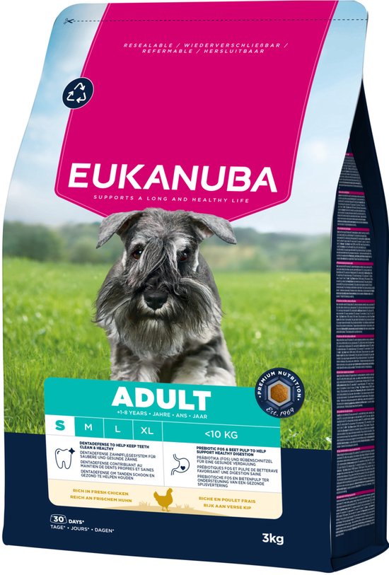 Eukanuba - Adult Small Breed Kip - Hondenbrokken - 3kg