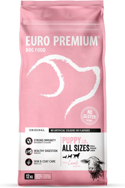 Euro - Premium - Puppy Lam - Rijst 12kg