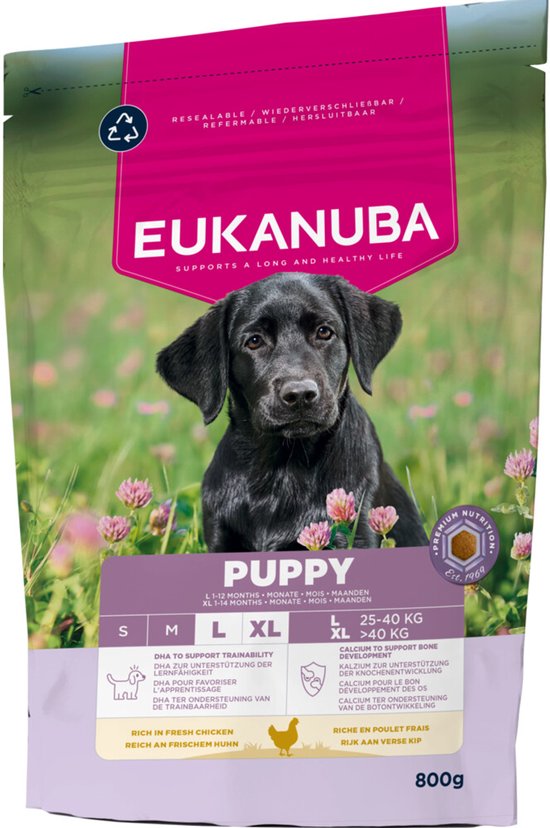 Eukanuba - Hondenvoer Droog Life Care Dog Puppy Large Kip - 800g