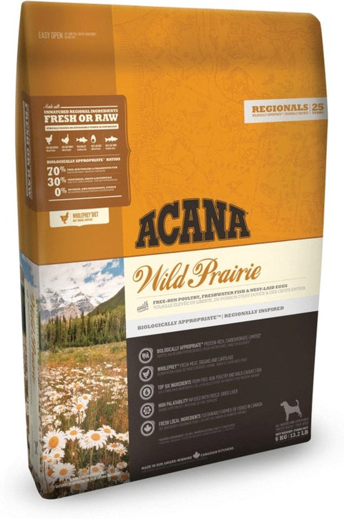 Acana - Wild Prairie - Droog Hondenvoer - Hoog Eiwitgehalte - Glutenvrij - WholePrey Dieet