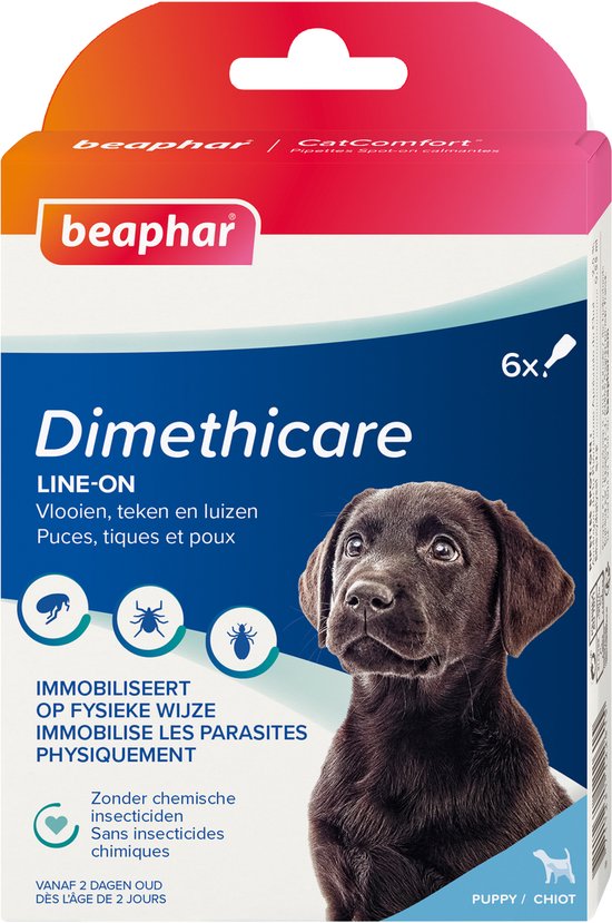 Beaphar - DIMETHIcare Vlooien - en Teken Line - On Puppy - 6 stuks